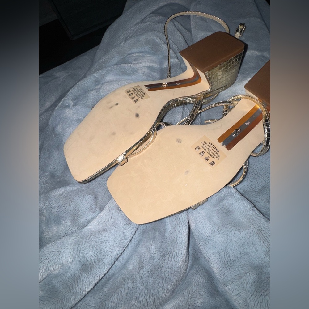 Sam Edelman Metallic Block Heel Sandals

Whitley - Picture 9 of 13
